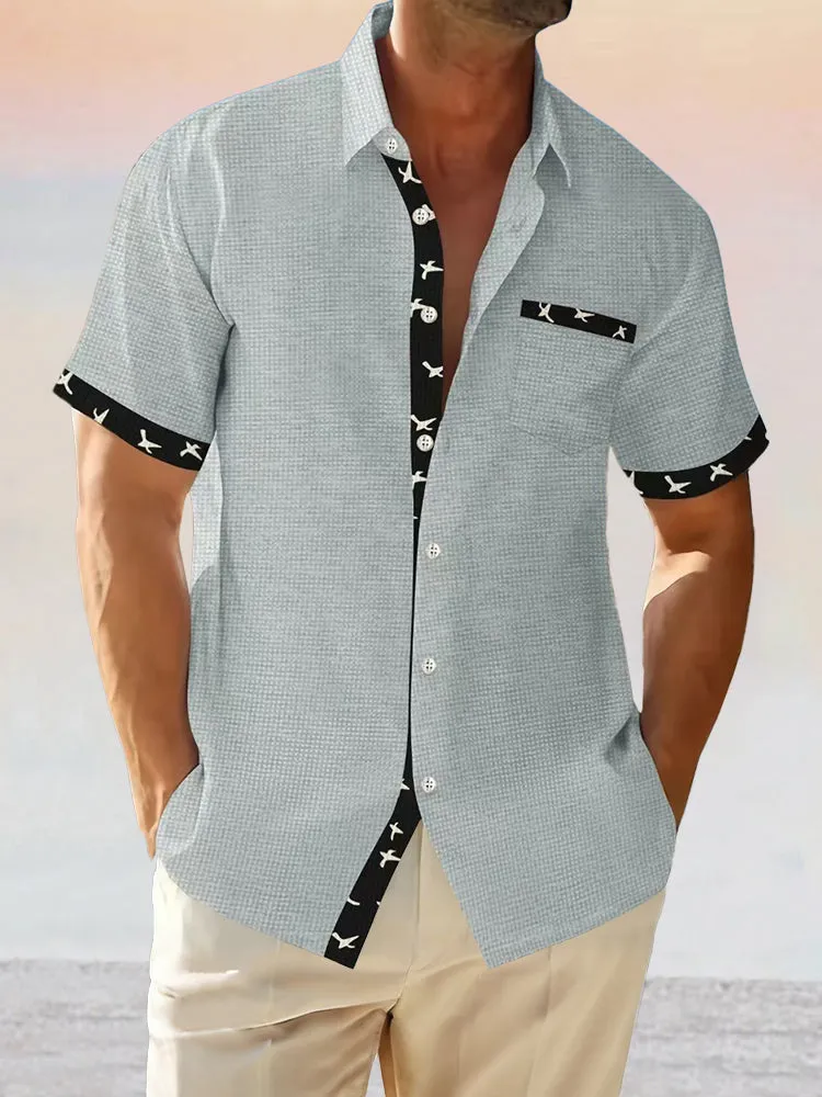 Everyday Comfort Colorblock Waffle Shirt sold by Coofandy product image thumbnail 5