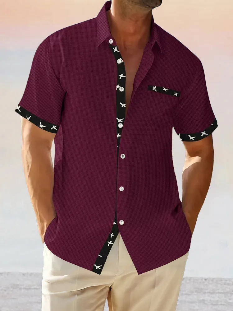 Everyday Comfort Colorblock Waffle Shirt sold by Coofandy