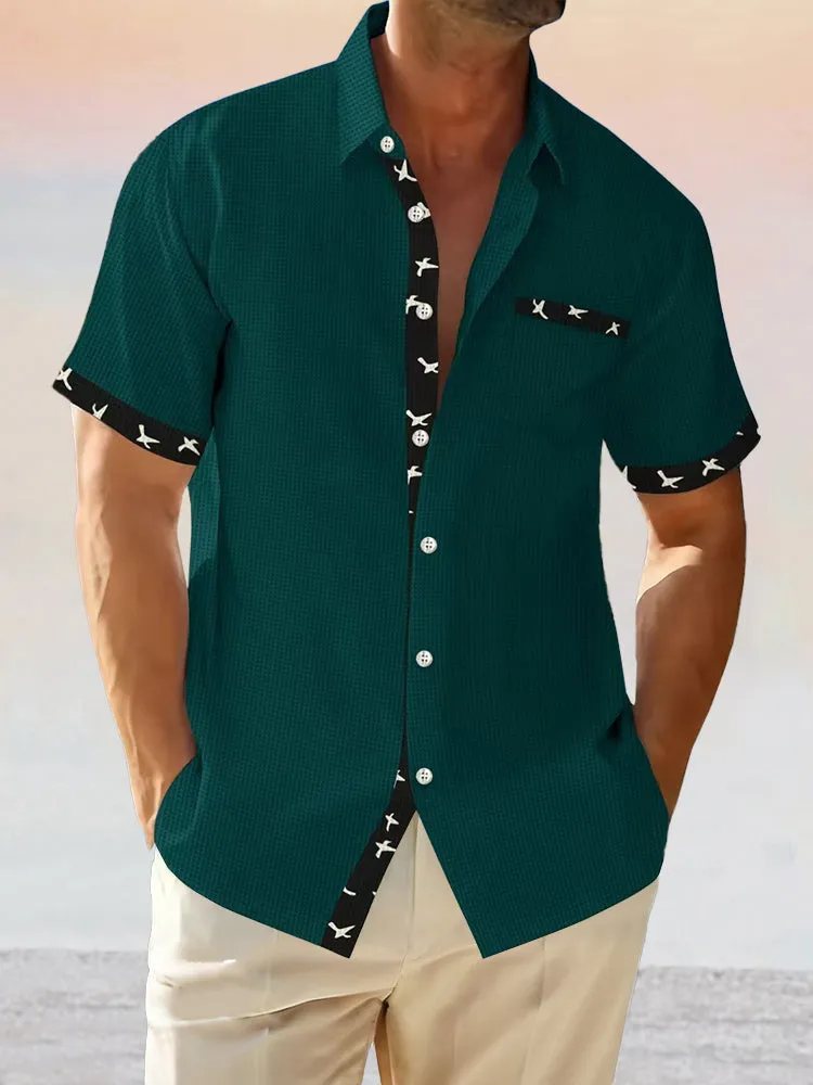 Everyday Comfort Colorblock Waffle Shirt sold by Coofandy product image thumbnail 4