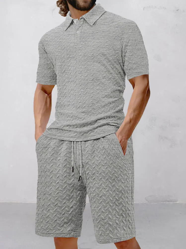 Casual Jacquard Textured Matching Set sold by Coofandy product image thumbnail 2