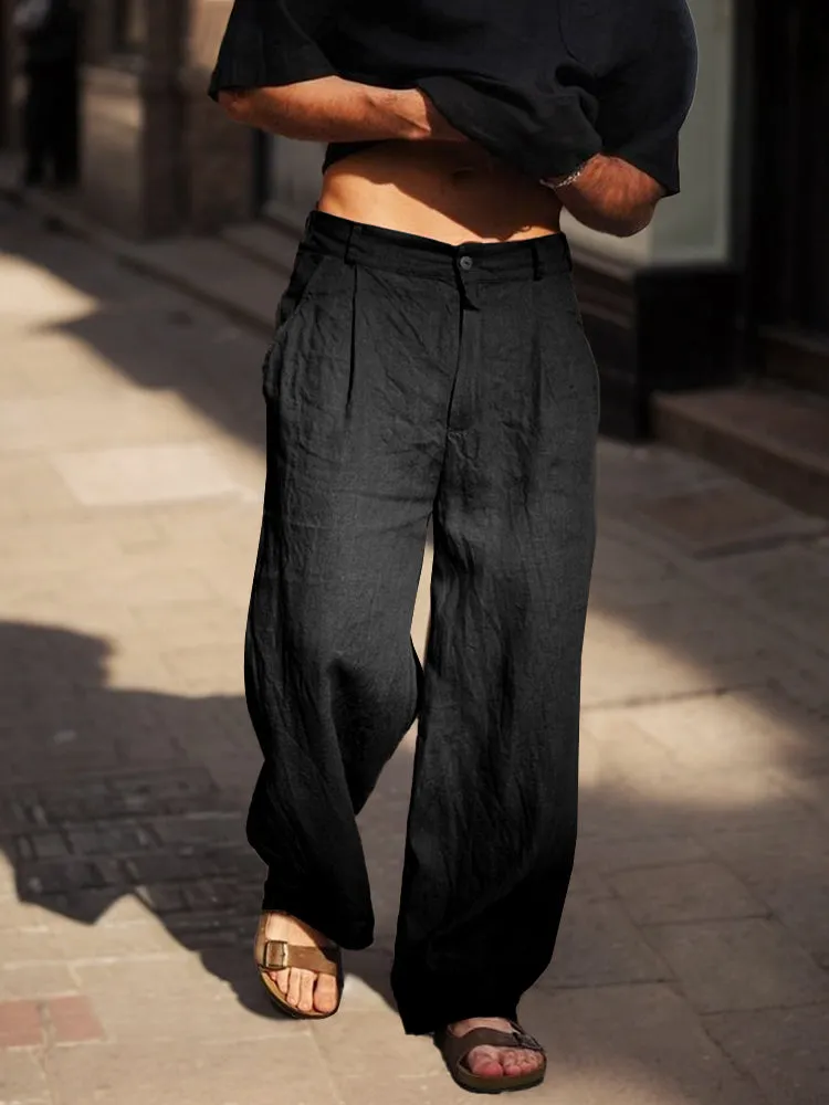 Comfort Fit Cotton Straight Pants sold by Coofandy product image thumbnail 2