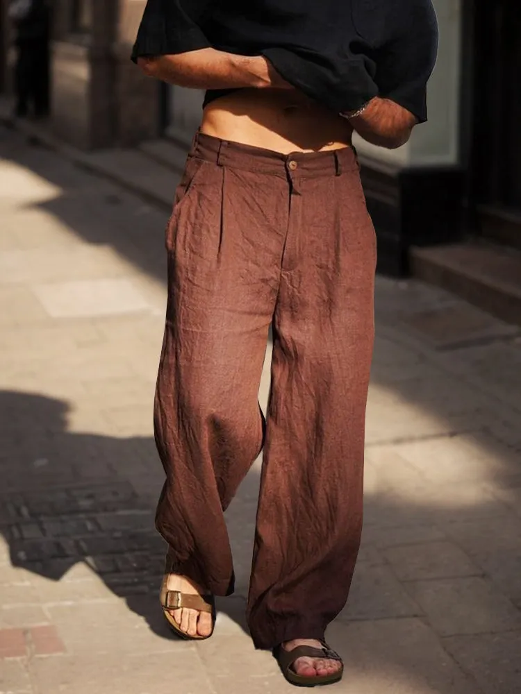 Comfort Fit Cotton Straight Pants sold by Coofandy product image thumbnail 3