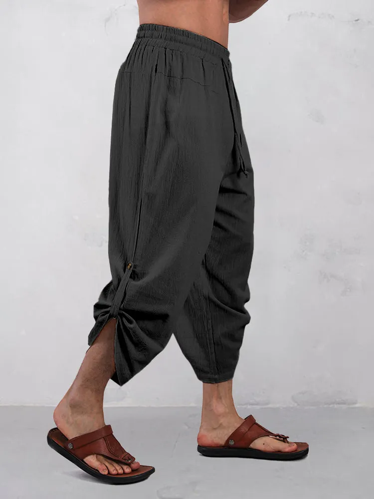 Relaxed Comfort Cotton Cropped Pants sold by Coofandy product image thumbnail 2