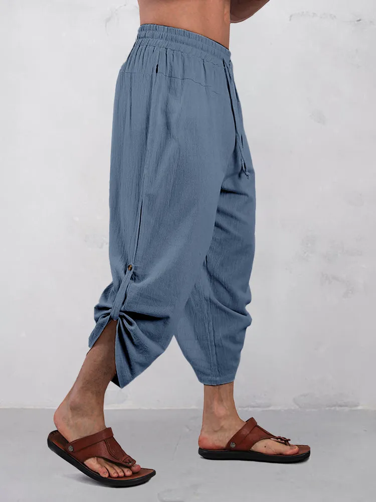 Relaxed Comfort Cotton Cropped Pants sold by Coofandy product image thumbnail 3