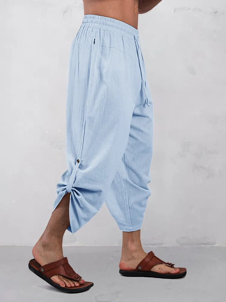 Relaxed Comfort Cotton Cropped Pants sold by Coofandy product image thumbnail 4