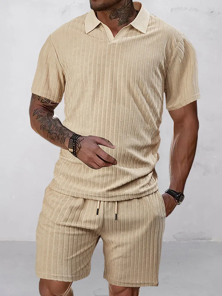 Breathable Vertical Stripe Matching Set sold by Coofandy