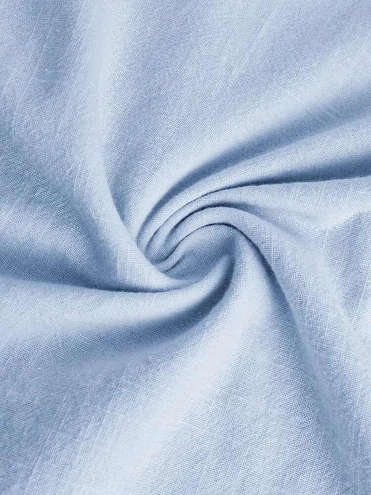 Loose Fit 100% Cotton Shirt Shorts Set sold by Coofandy product image thumbnail 5