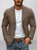 Classic Comfort Cotton Linen Blazer sold by Coofandy