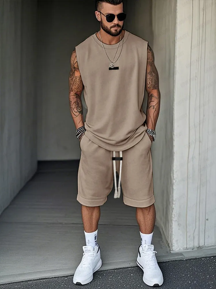 Simple Active Tank Top Shorts Set sold by Coofandy