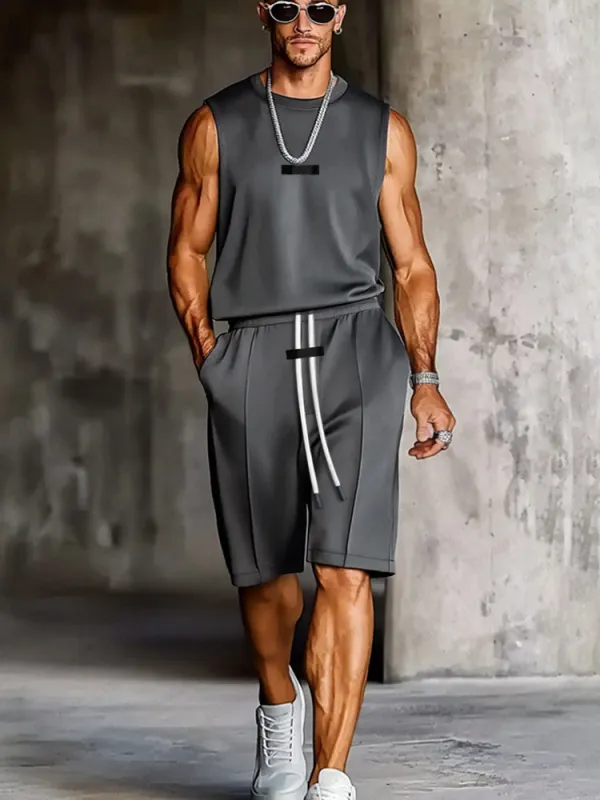 Urban Athletic Tank Top Shorts Set sold by Coofandy