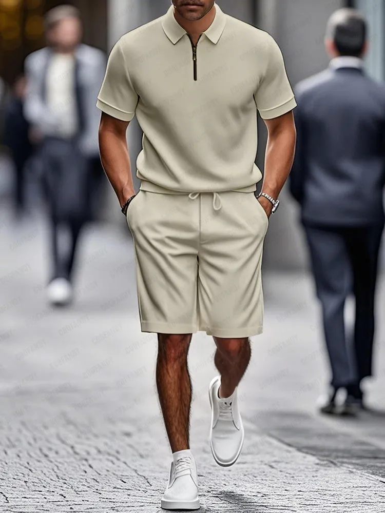Minimal Comfort Polo Shirt Shorts Set sold by Coofandy product image thumbnail 2