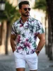 Tropical Plant Print Resort Wear Shirt sold by Coofandy