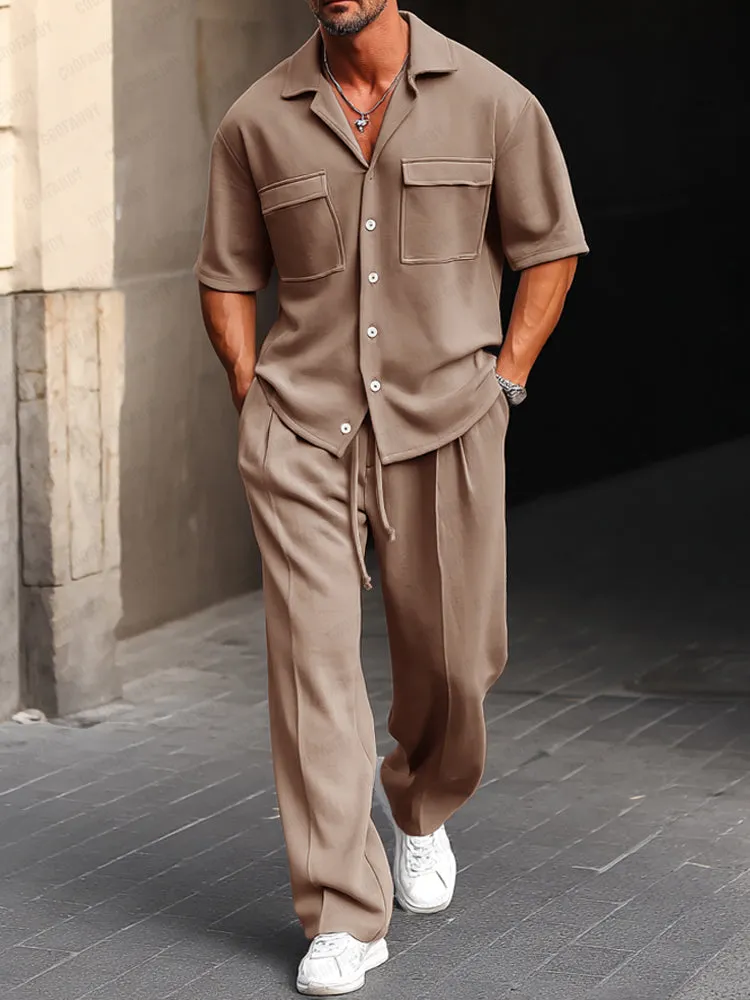 Versatile Summer Cargo Shirt Set sold by Coofandy product image thumbnail 2