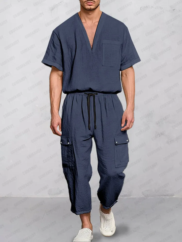 Comfy Relaxed Cotton Matching Set sold by Coofandy product image thumbnail 2