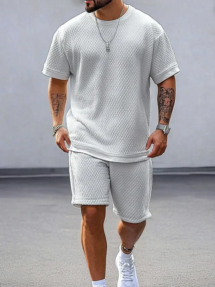 Breathable Waffle 2-Piece Athleisure Set sold by Coofandy product image thumbnail 2