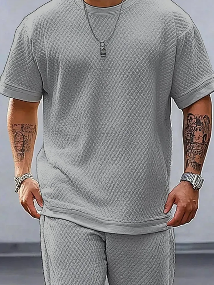 Breathable Waffle 2-Piece Athleisure Set sold by Coofandy product image thumbnail 3