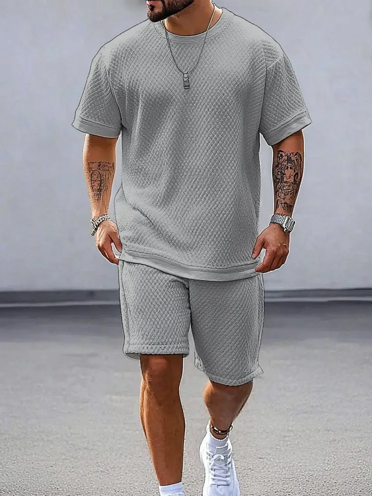 Breathable Waffle 2-Piece Athleisure Set sold by Coofandy