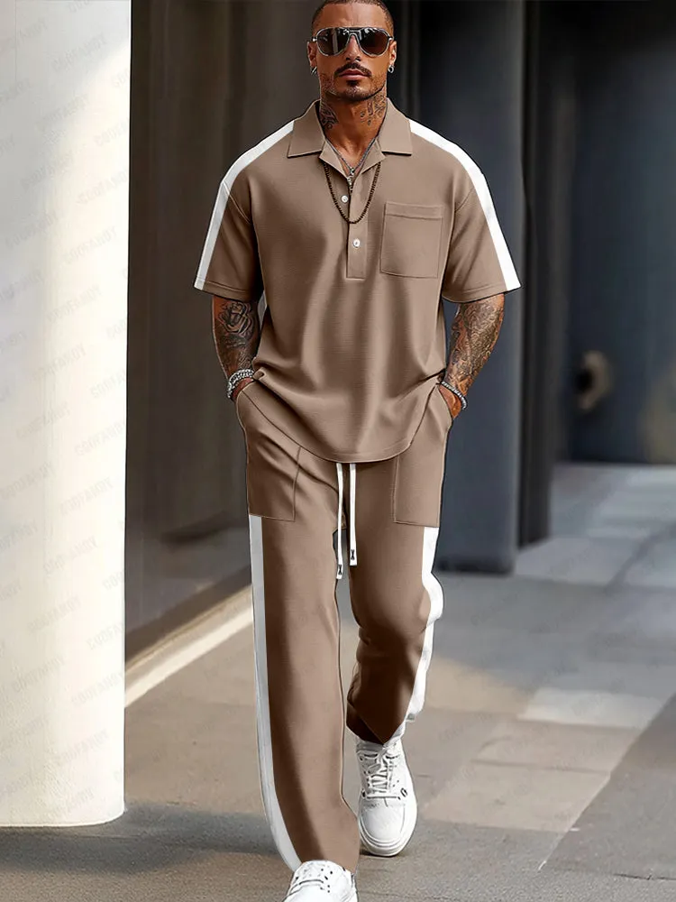 Casual Color-Blocking Sports Set sold by Coofandy