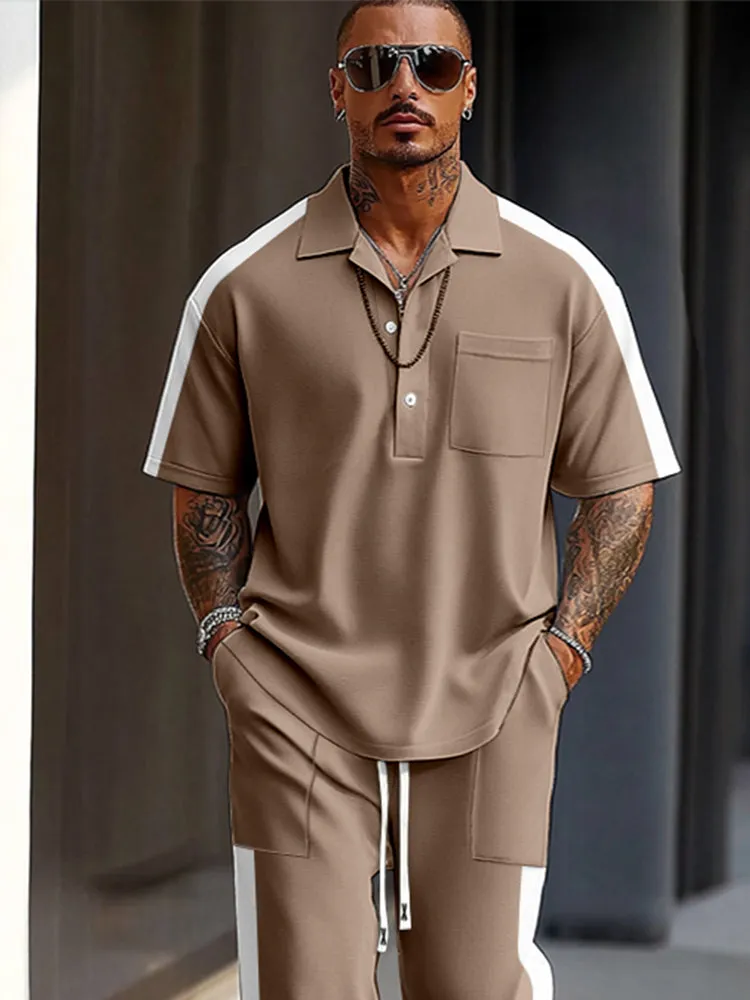 Casual Color-Blocking Sports Set sold by Coofandy product image thumbnail 3