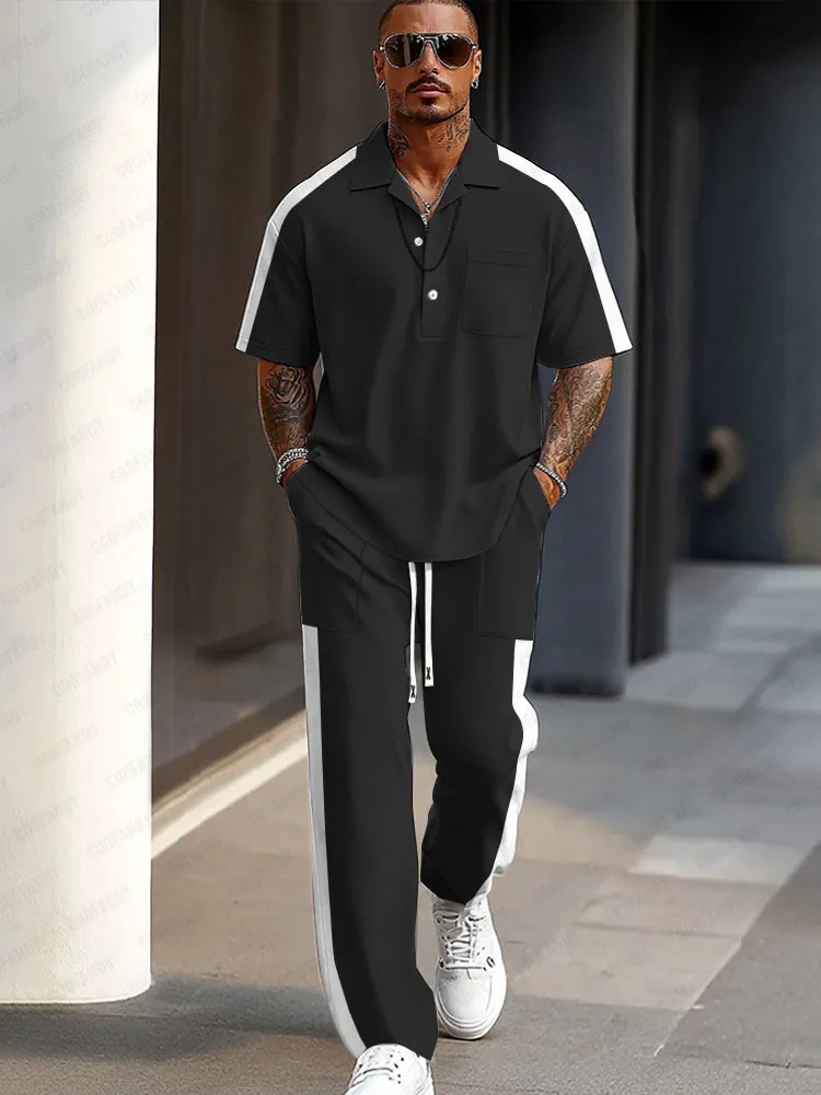 Casual Color-Blocking Sports Set sold by Coofandy product image thumbnail 2