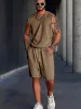 Athleisure Textured Tank Top Shorts Set sold by Coofandy