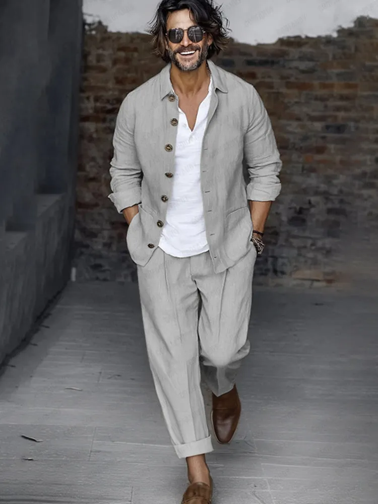 Easy Wear Cotton Linen Matching Set sold by Coofandy product image thumbnail 2