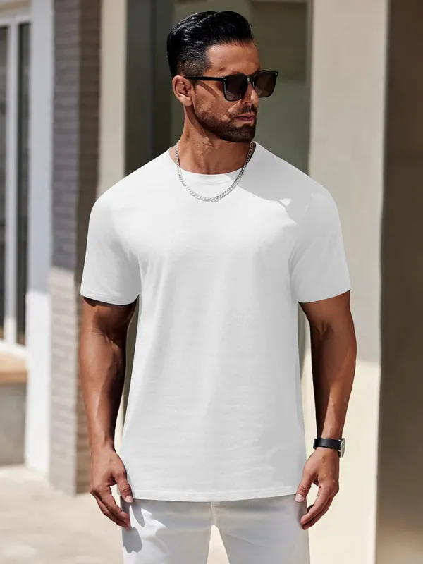 Classic 100% Cotton Basic T-Shirt (US Only) sold by Coofandy