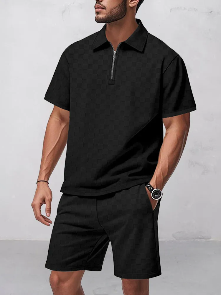 Timeless Checkered Shirt Shorts Set sold by Coofandy product image thumbnail 3