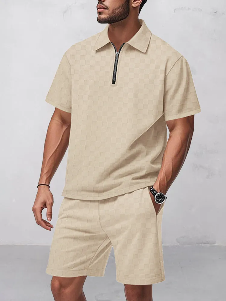 Timeless Checkered Shirt Shorts Set sold by Coofandy product image thumbnail 2