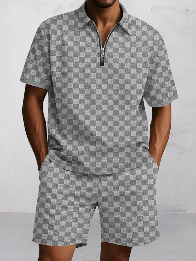 Timeless Checkered Shirt Shorts Set sold by Coofandy product image thumbnail 5