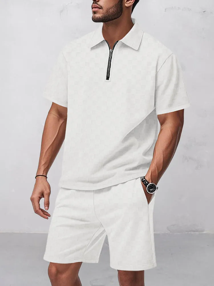 Timeless Checkered Shirt Shorts Set sold by Coofandy product image thumbnail 4