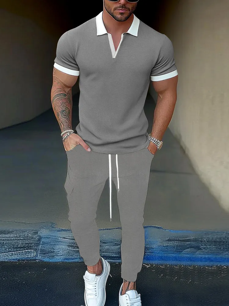 Modern Comfy Polo Jogger Set sold by Coofandy product image thumbnail 2