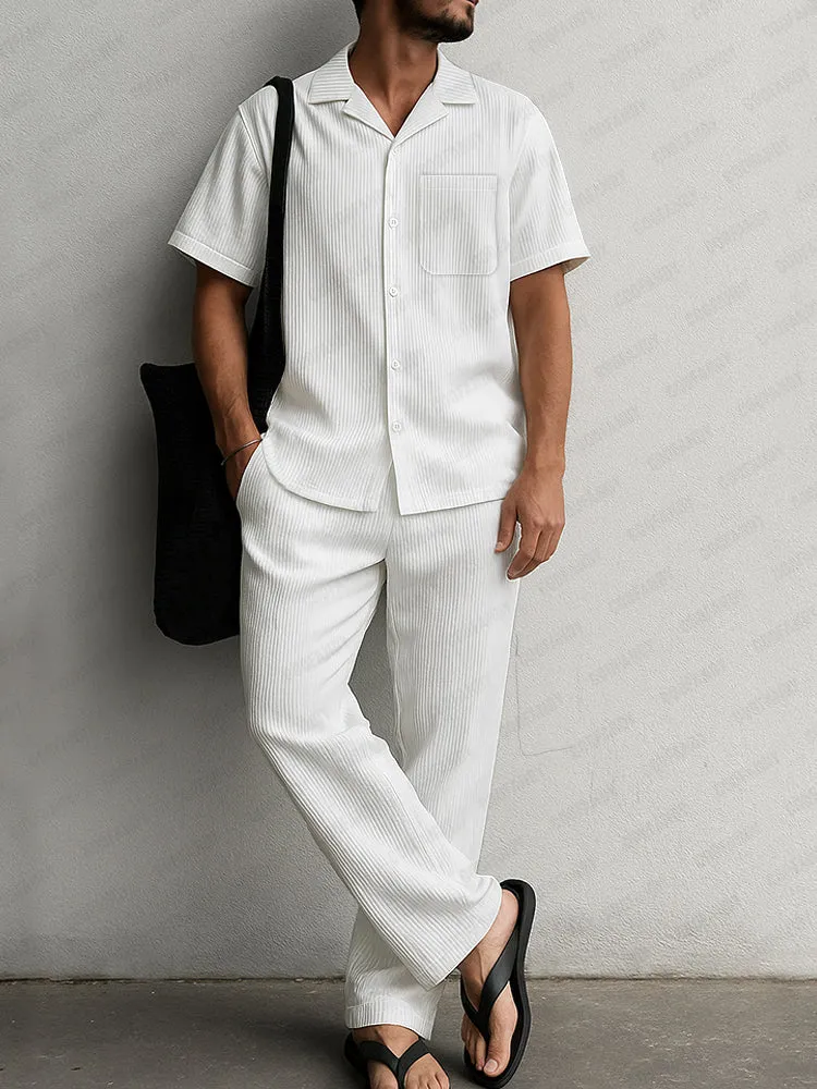 Minimalist Design Shirt Pants Set sold by Coofandy