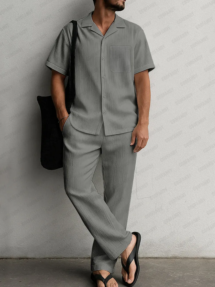 Minimalist Design Shirt Pants Set sold by Coofandy product image thumbnail 2