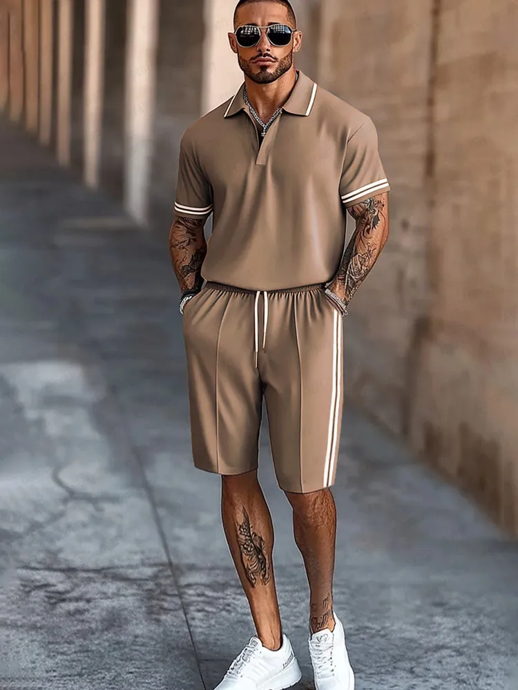 Casual Daily Polo Shirt Shorts Set sold by Coofandy