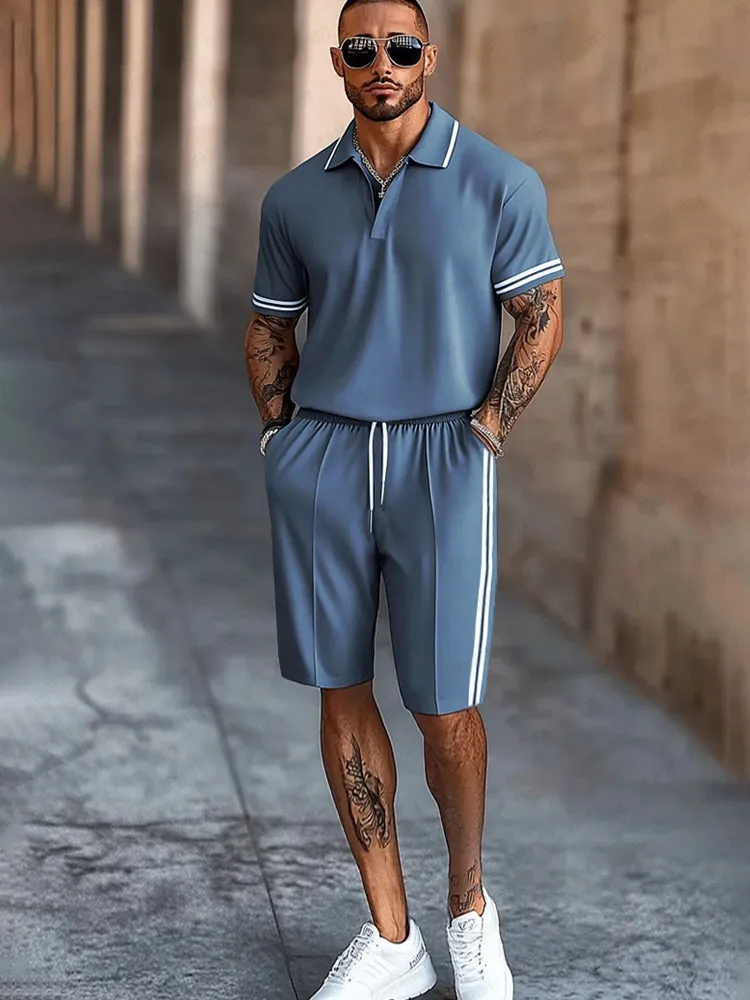 Casual Daily Polo Shirt Shorts Set sold by Coofandy product image thumbnail 2