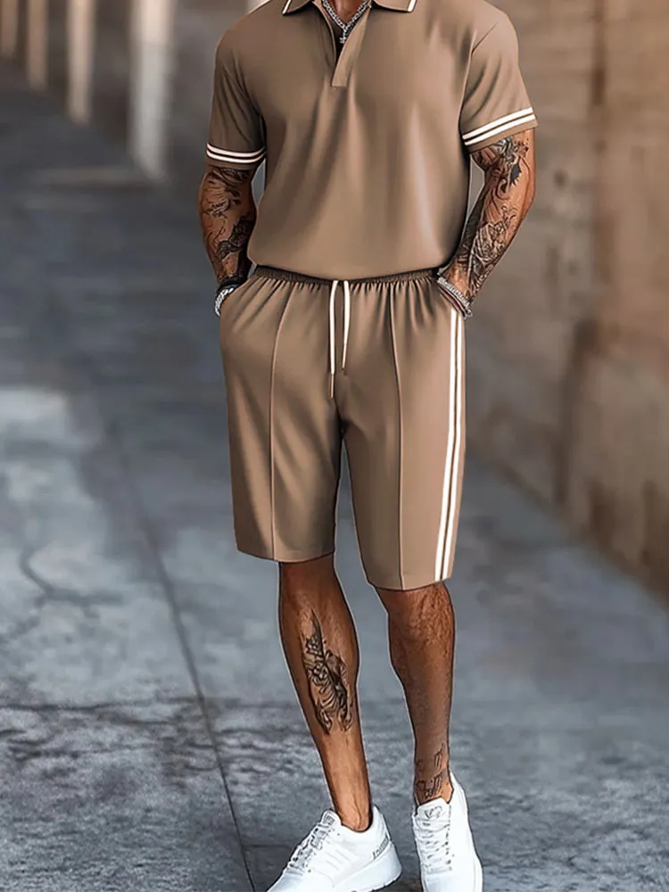 Casual Daily Polo Shirt Shorts Set sold by Coofandy product image thumbnail 4