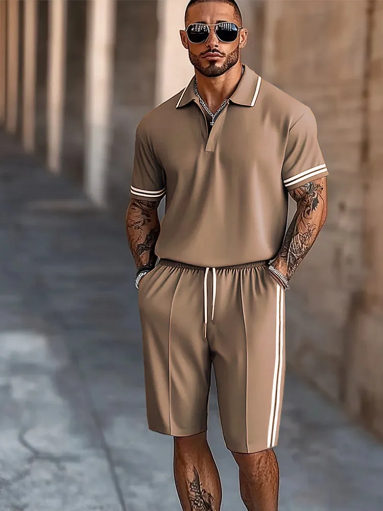 Casual Daily Polo Shirt Shorts Set sold by Coofandy product image thumbnail 3