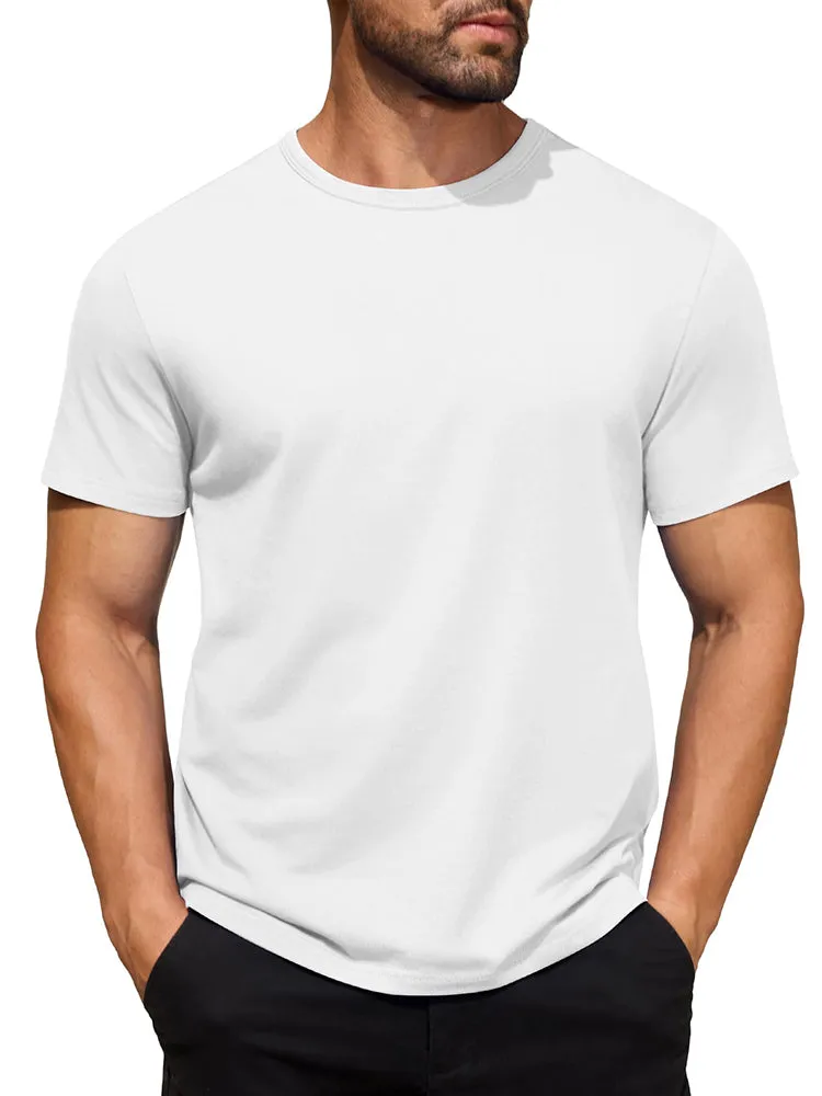 Classic Solid Versatile Basic T-Shirt (US Only) sold by Coofandy product image thumbnail 2