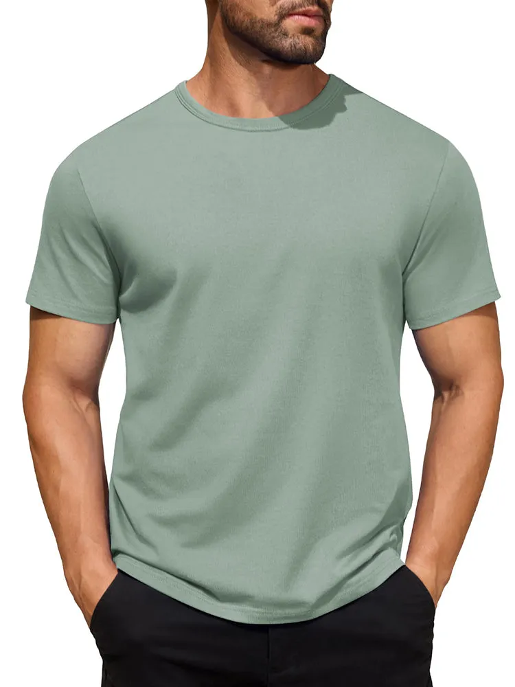Classic Solid Versatile Basic T-Shirt (US Only) sold by Coofandy product image thumbnail 5