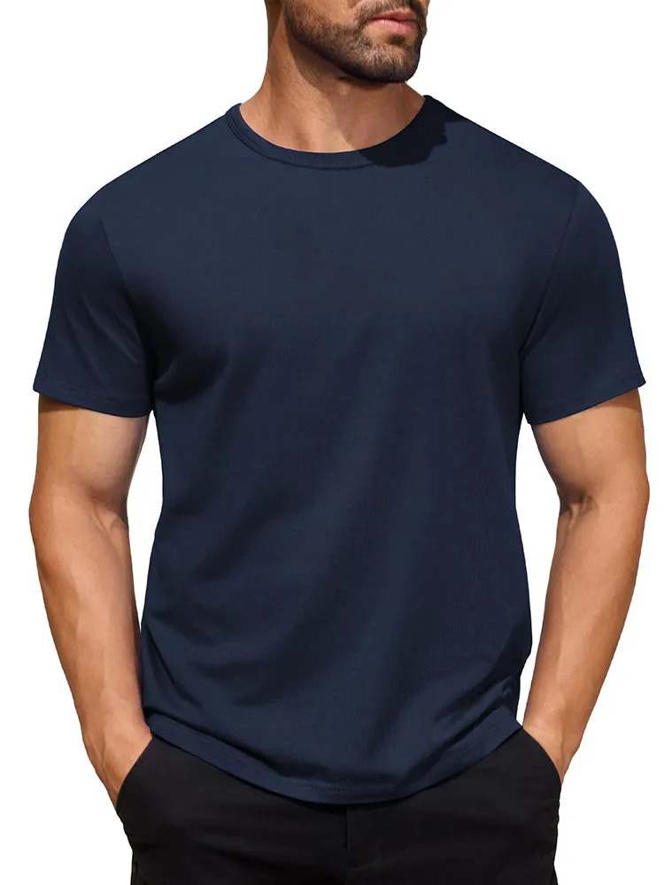 Classic Solid Versatile Basic T-Shirt (US Only) sold by Coofandy product image thumbnail 4