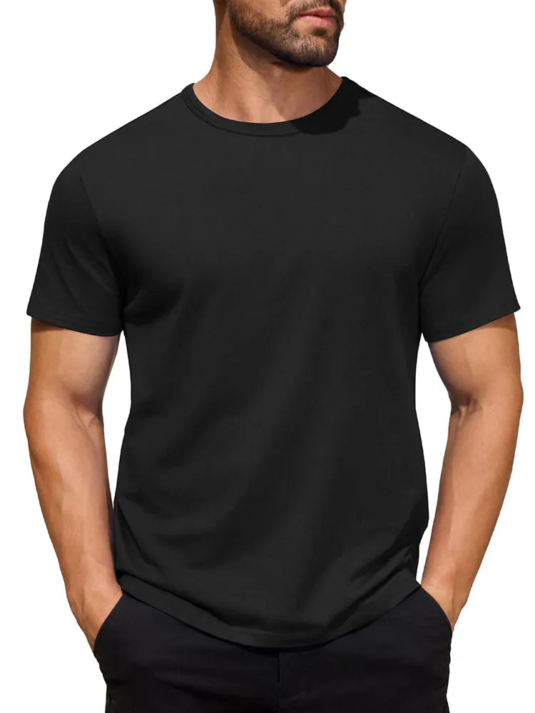 Classic Solid Versatile Basic T-Shirt (US Only) sold by Coofandy product image thumbnail 3