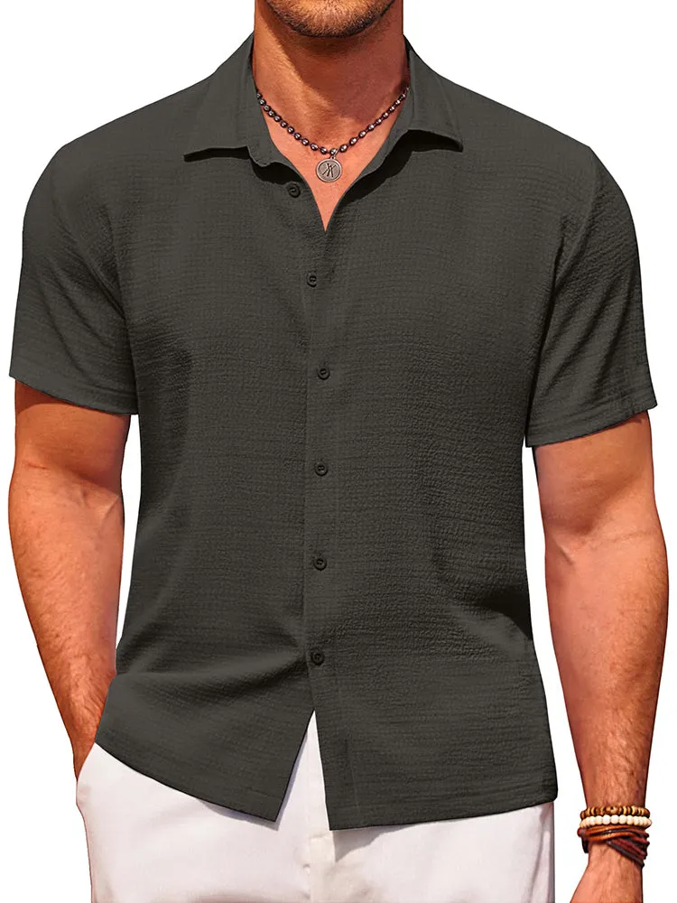 Casual Summer Textured Shirt (US Only) sold by Coofandy product image thumbnail 5