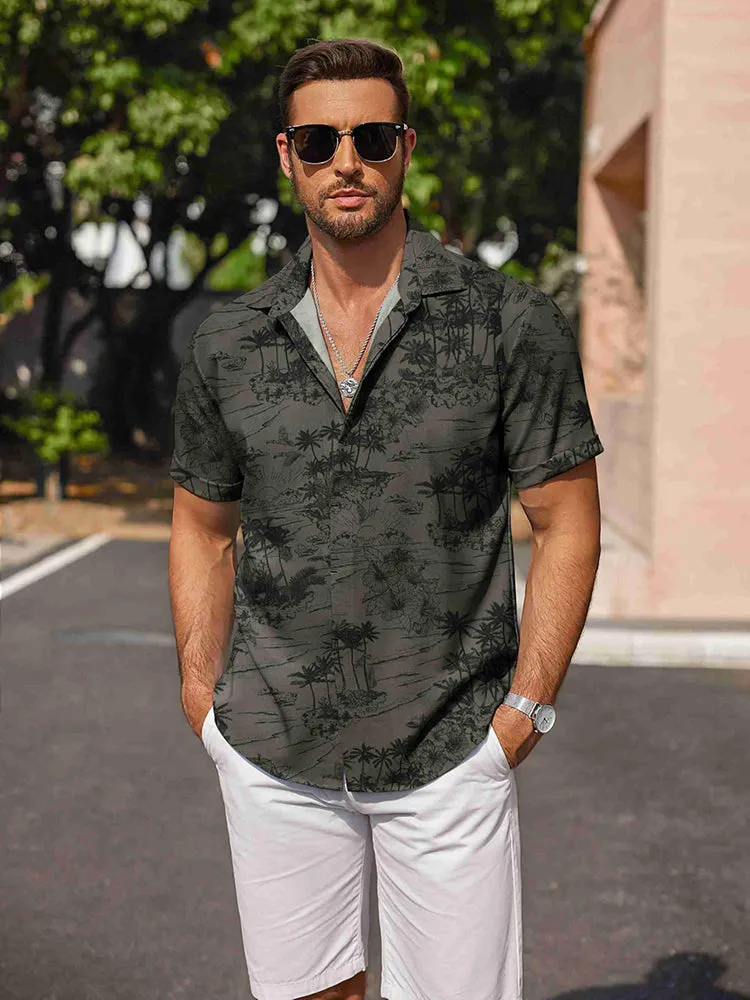Designer Floral Linen Blend Shirt (US Only) sold by Coofandy product image thumbnail 2
