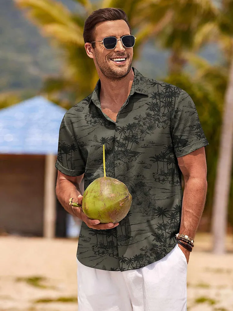 Designer Floral Linen Blend Shirt (US Only) sold by Coofandy