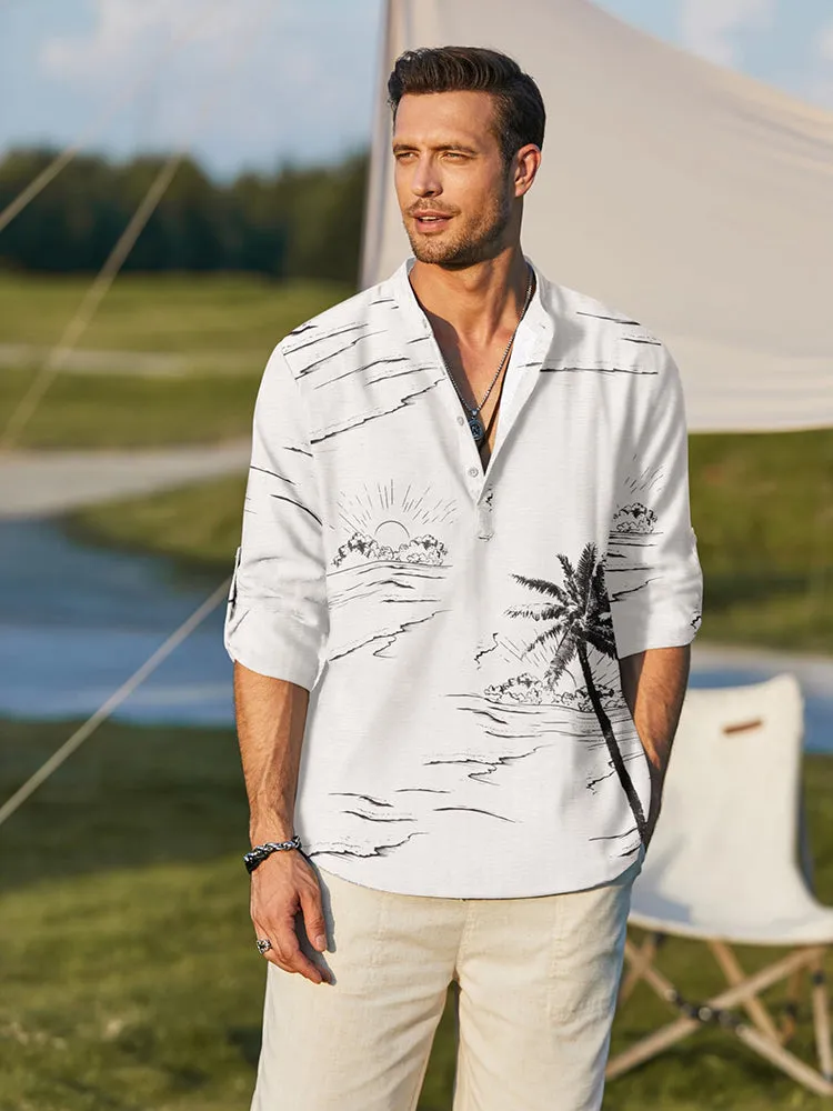 Designer Cocoanut Printed Vacation Shirt (US Only) sold by Coofandy