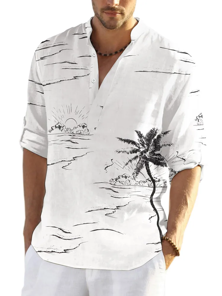 Designer Cocoanut Printed Vacation Shirt (US Only) sold by Coofandy product image thumbnail 5