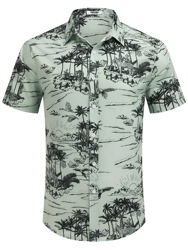 Casual Designer Printed Vacation Shirt (US Only) sold by Coofandy product image thumbnail 4