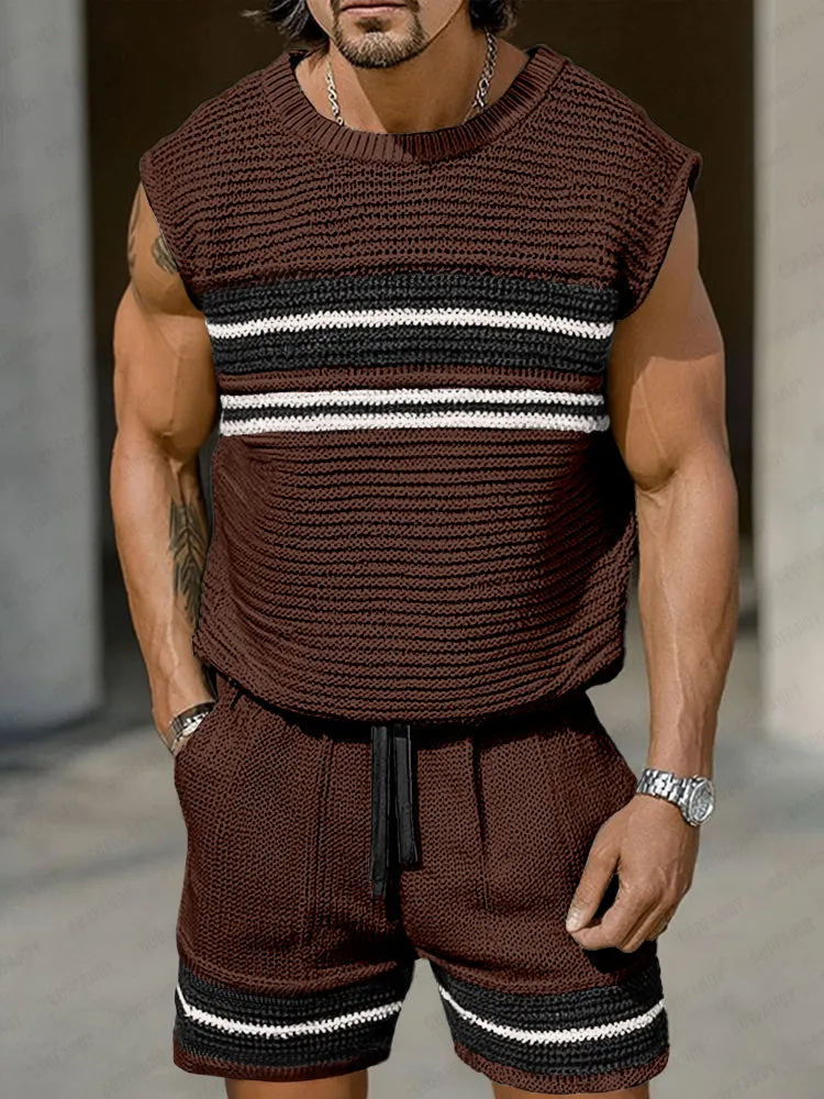 Trendy Knit Tank Top Shorts Set sold by Coofandy product image thumbnail 2