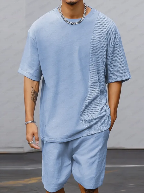 Casual Mesh Patchwork Sports Set sold by Coofandy